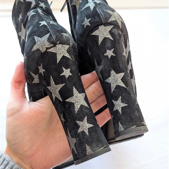 Saint Laurent Candy Suede Star Lace-up Ankle Platform Boots, size EU38/US8 - Picture 5 of 11
